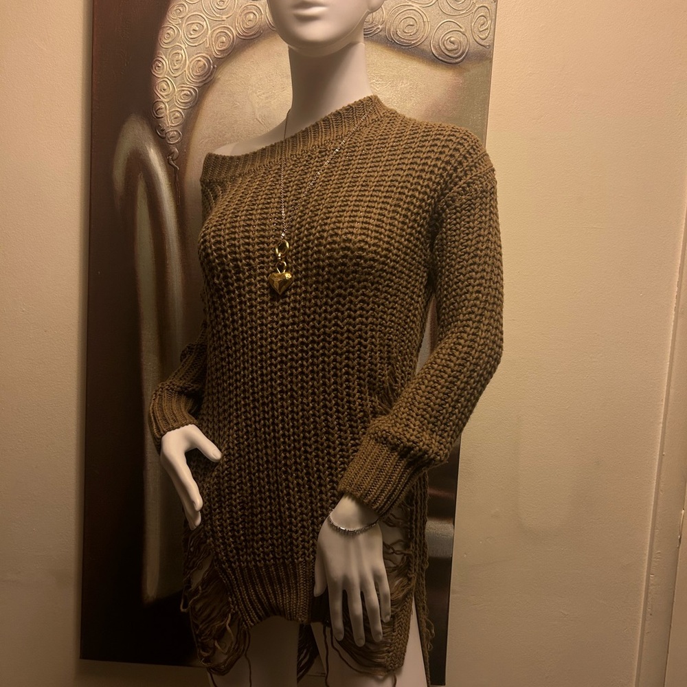 Brown Knit Women's Sweater